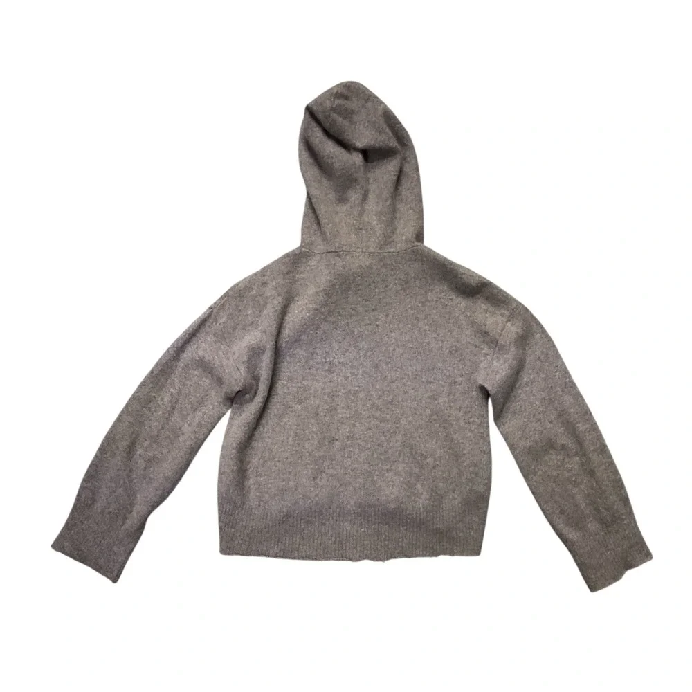 Bella Dahl Women 100% Cashmere Pullover Hoodie Grey Long Sleeve B4743-C55-304 XS
